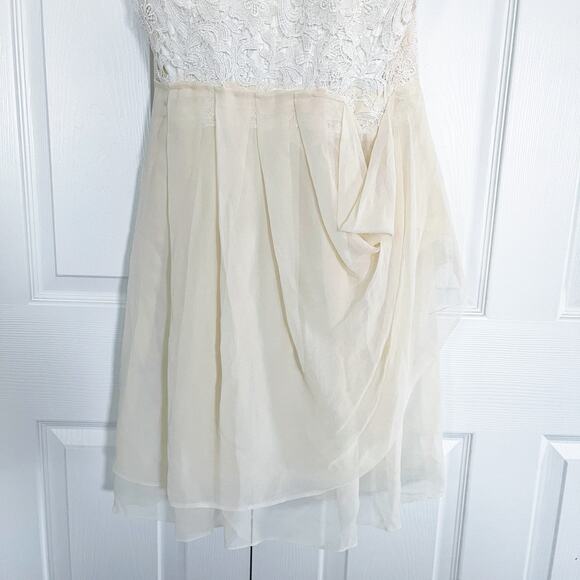Sarah Seven Lace Overlay Sweetheart Neckline Fit and Flare Dress - Picture 6 of 12